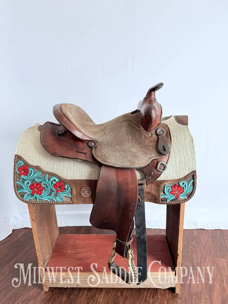 Simco Western Barrel Racing Saddle Suede Jockeys