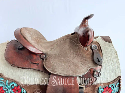 Simco Western Barrel Racing Saddle Suede Jockeys