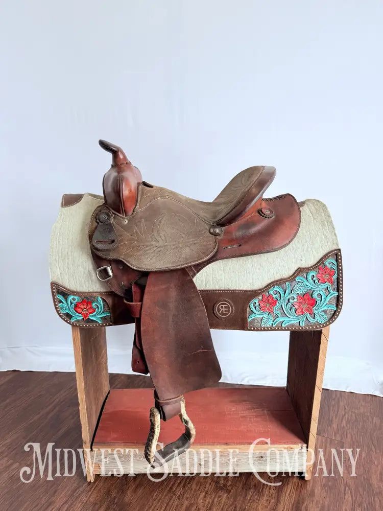 Simco Western Barrel Racing Saddle Suede Jockeys