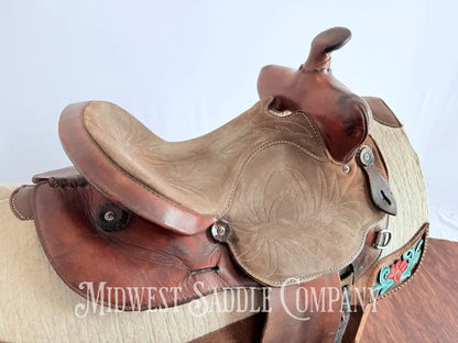 Simco Western Barrel Racing Saddle Suede Jockeys