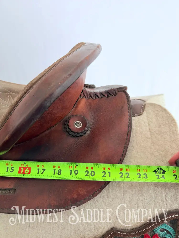 14” Simco Western Barrel Racing Saddle Suede Seat Jockeys Western Saddle