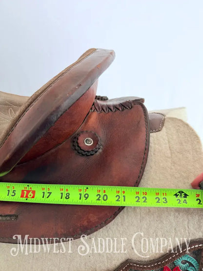 14” Simco Western Barrel Racing Saddle Suede Seat Jockeys Western Saddle