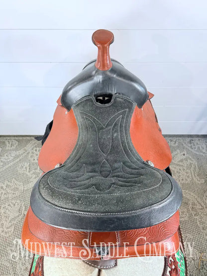 14” Western Leather Trail Saddle Lightweight 6” Gullet - Western Saddle