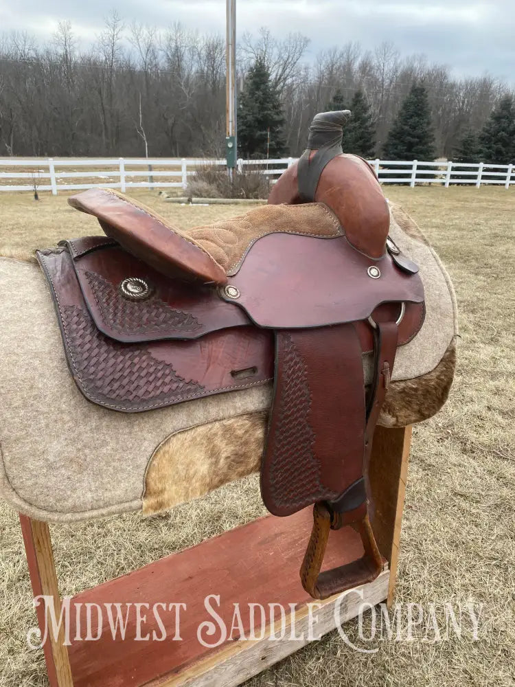 14” Western Roping Saddle - 6.5” Gullet Sqhb