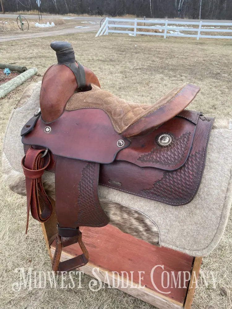 14” Western Roping Saddle - 6.5” Gullet Sqhb