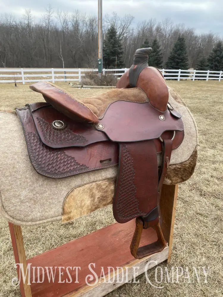 14” Western Roping Saddle - 6.5” Gullet Sqhb