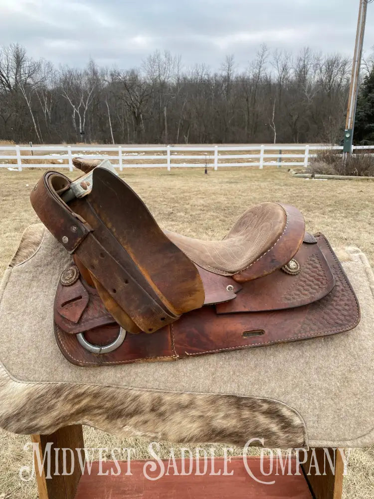 14” Western Roping Saddle - 6” Gullet Sqhb