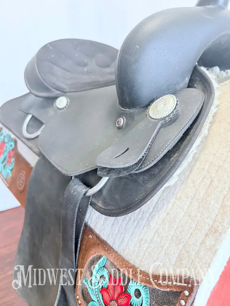 14” Wintec Synthetic Western Trail Saddle Black SQHB Western Saddle