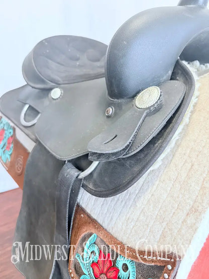 14” Wintec Synthetic Western Trail Saddle Black SQHB Western Saddle