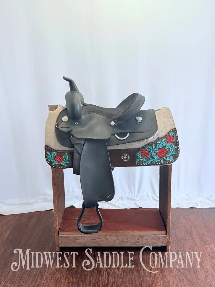 14” Wintec Synthetic Western Trail Saddle Black SQHB Western Saddle