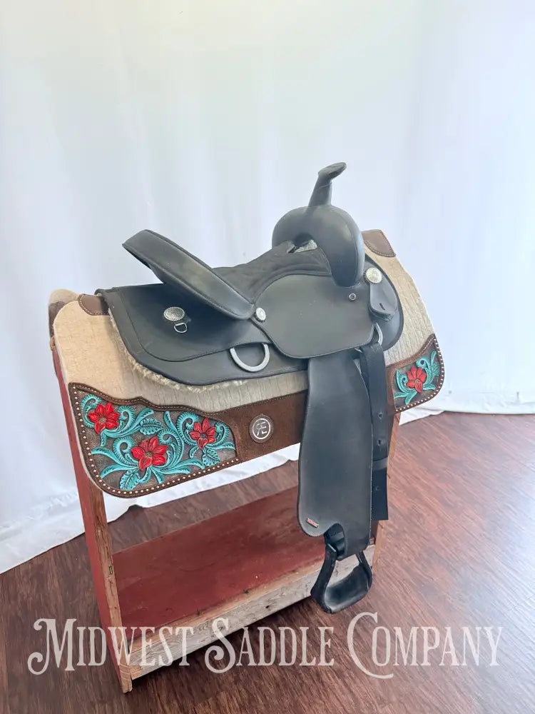 14” Wintec Synthetic Western Trail Saddle Black SQHB Western Saddle