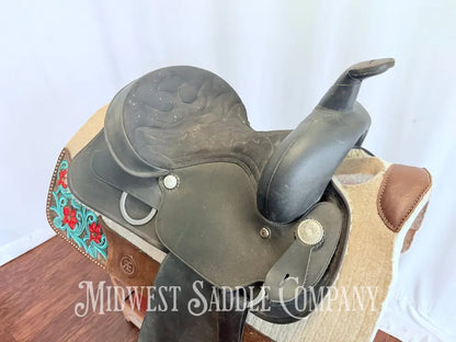 14” Wintec Synthetic Western Trail Saddle Black SQHB Western Saddle