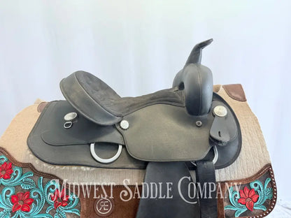 14” Wintec Synthetic Western Trail Saddle Black SQHB Western Saddle