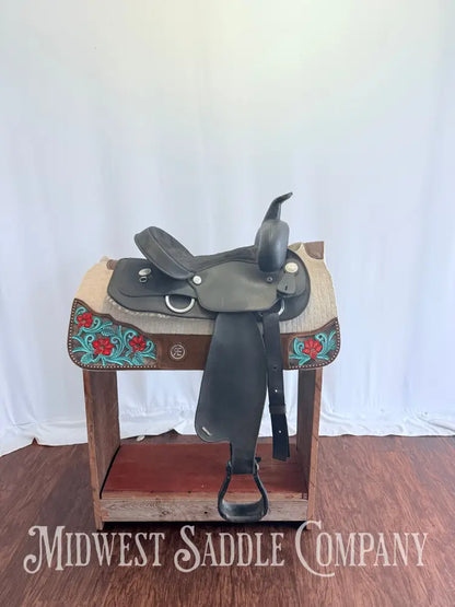 14” Wintec Synthetic Western Trail Saddle Black SQHB Western Saddle