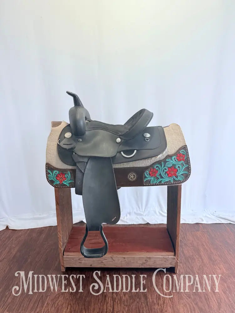14” Wintec Synthetic Western Trail Saddle Black SQHB Western Saddle