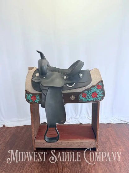 14” Wintec Synthetic Western Trail Saddle Black SQHB Western Saddle