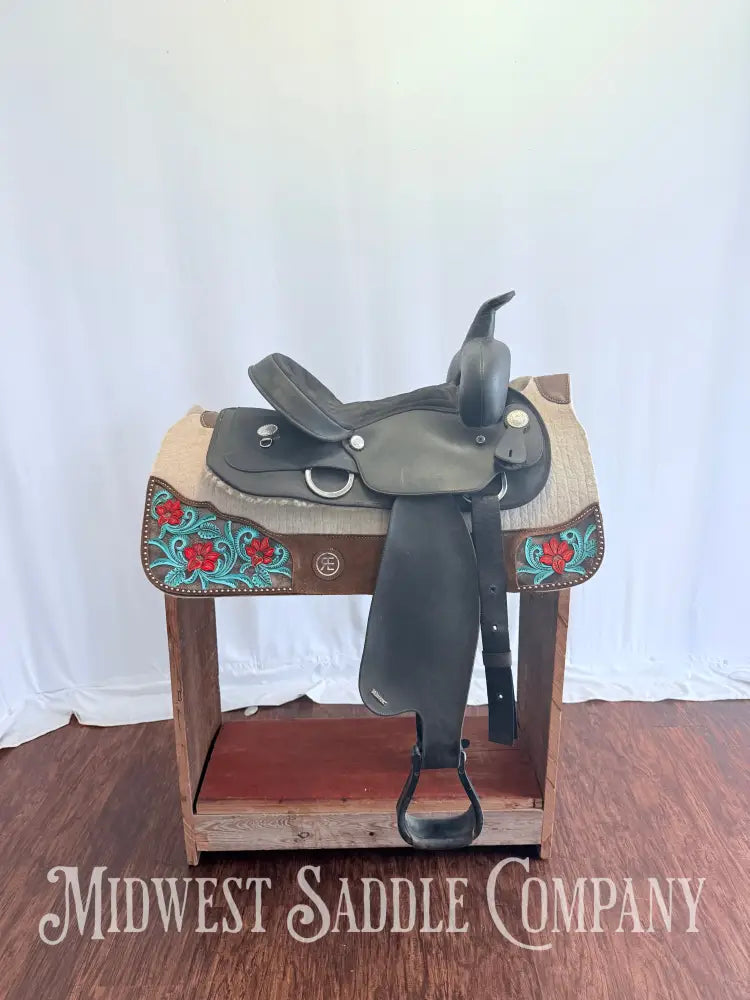 14” Wintec Synthetic Western Trail Saddle Black SQHB Western Saddle