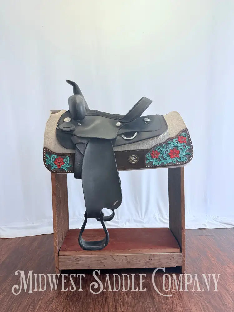 14” Wintec Synthetic Western Trail Saddle Black SQHB Western Saddle