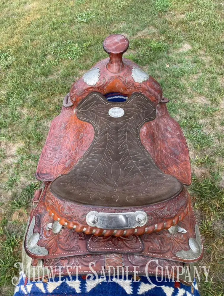 15.5’ Billy Cook Saddlery Western Silver Show Saddle - Fully Tooled!