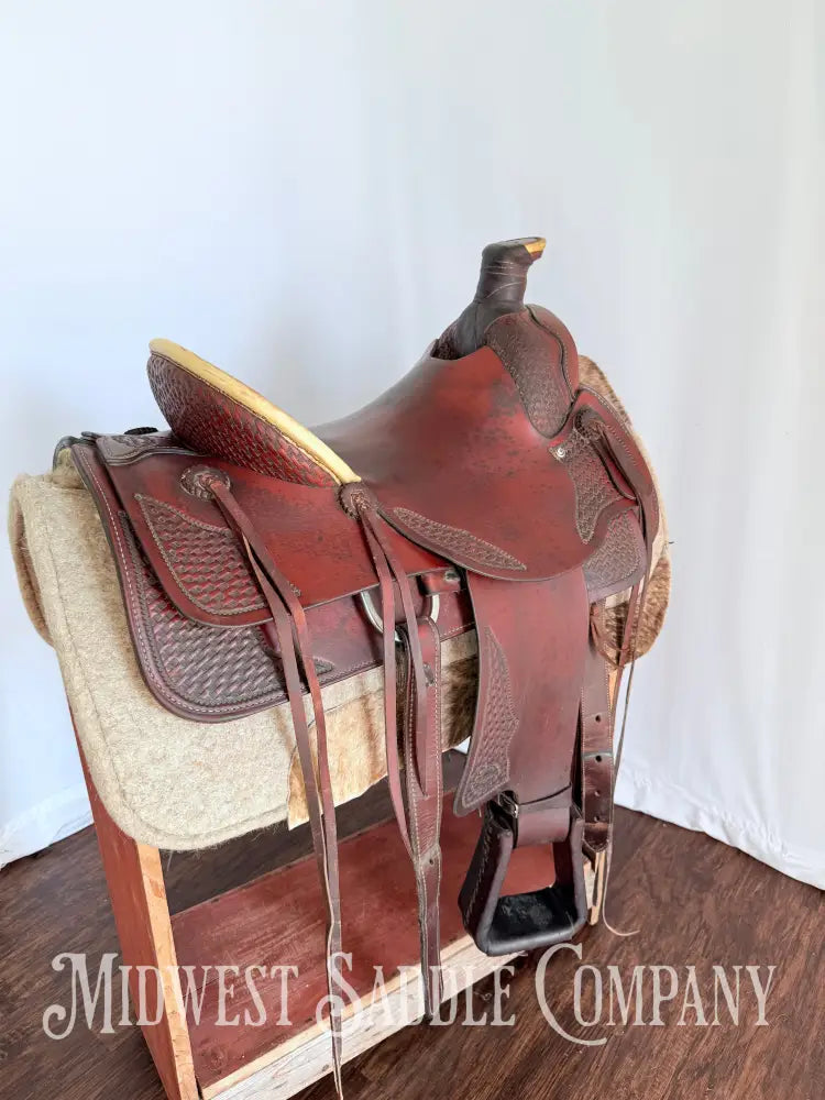 15.5” Pullman Continental Saddlery Western Roping Saddle Western Saddle