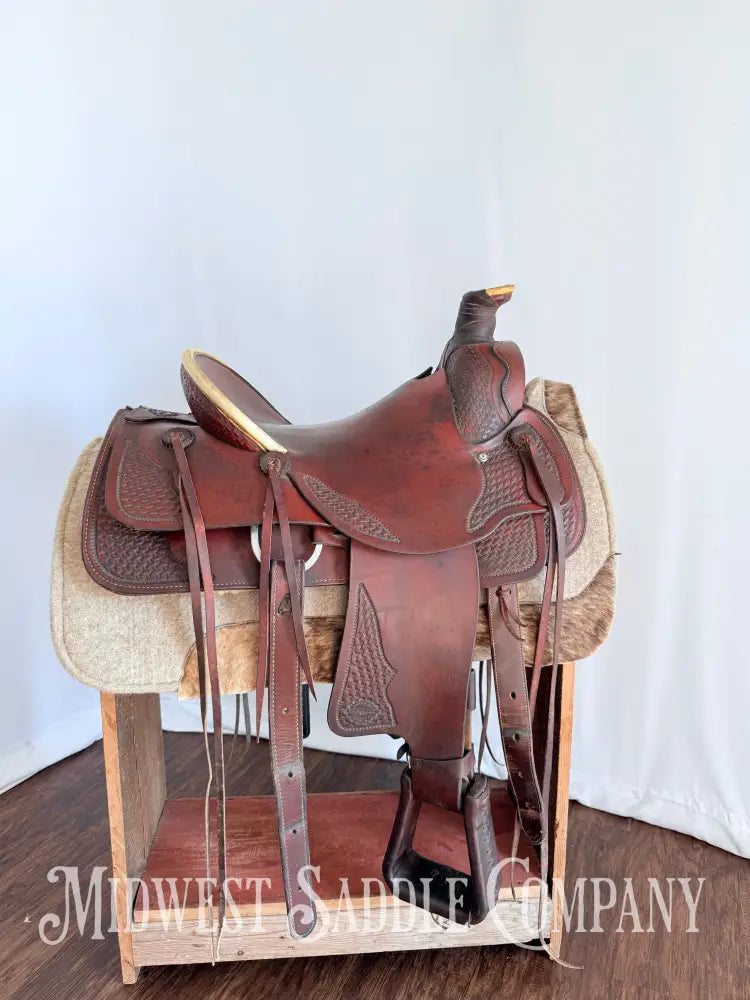 15.5” Pullman Continental Saddlery Western Roping Saddle Western Saddle