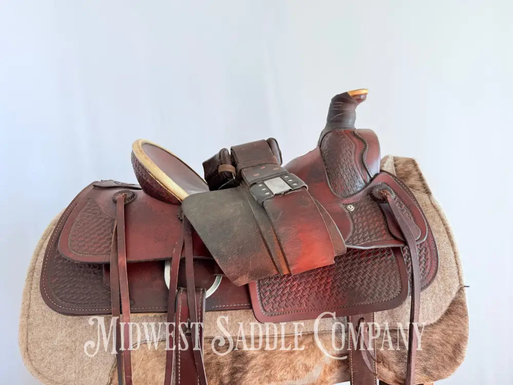 15.5” Pullman Continental Saddlery Western Roping Saddle Western Saddle