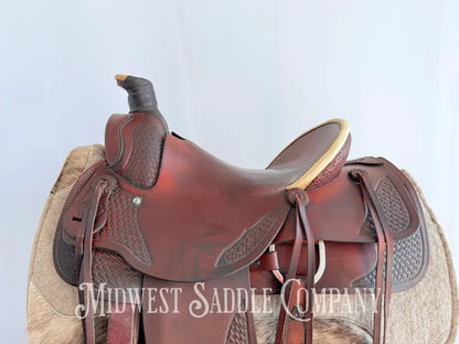 15.5” Pullman Continental Saddlery Western Roping Saddle Western Saddle