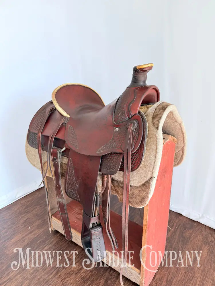 15.5” Pullman Continental Saddlery Western Roping Saddle Western Saddle