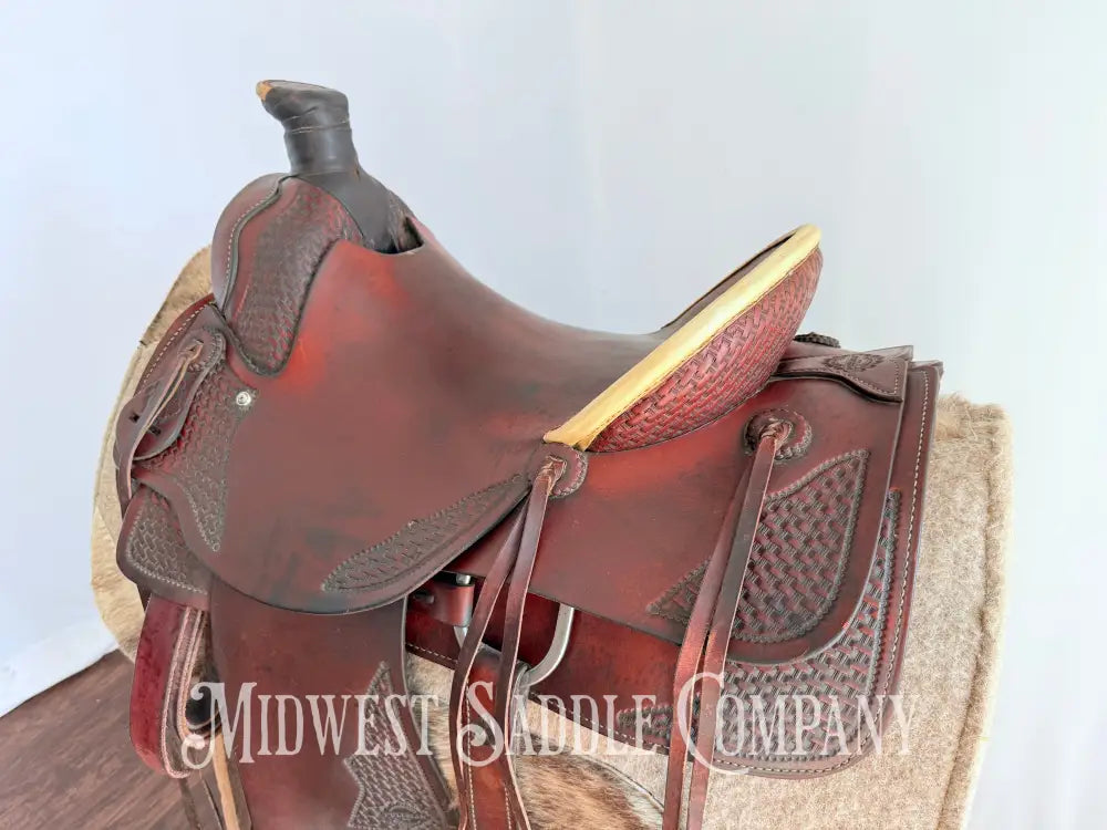 15.5” Pullman Continental Saddlery Western Roping Saddle Western Saddle