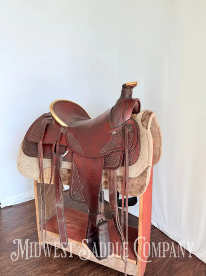 15.5” Pullman Continental Saddlery Western Roping Saddle Western Saddle