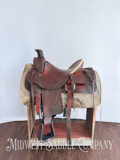 15.5” Pullman Continental Saddlery Western Roping Saddle Western Saddle
