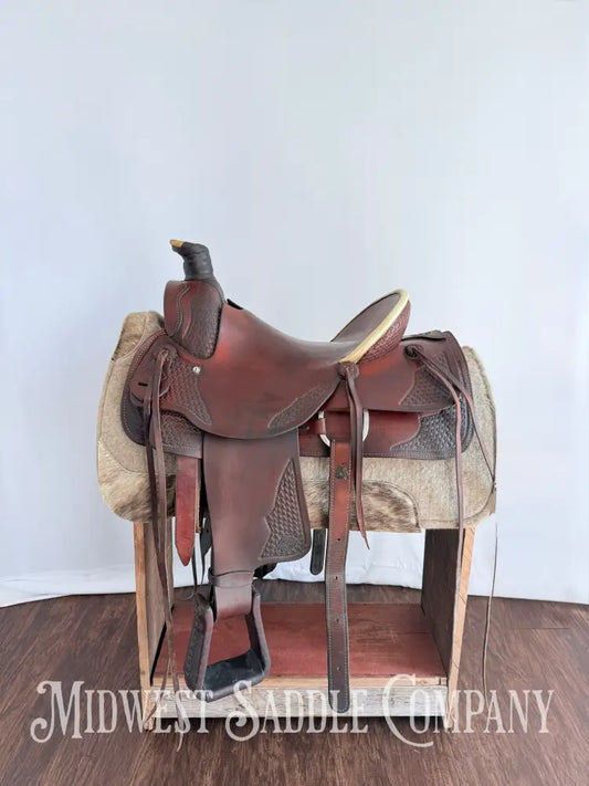 15.5” Pullman Continental Saddlery Western Roping Saddle Western Saddle