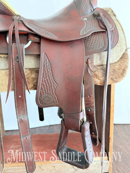 15.5” Pullman Continental Saddlery Western Roping Saddle Western Saddle