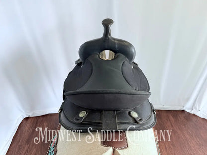 15” Abetta Original Western Synthetic Trail Saddle Lightweight Round Skirt Western Saddle