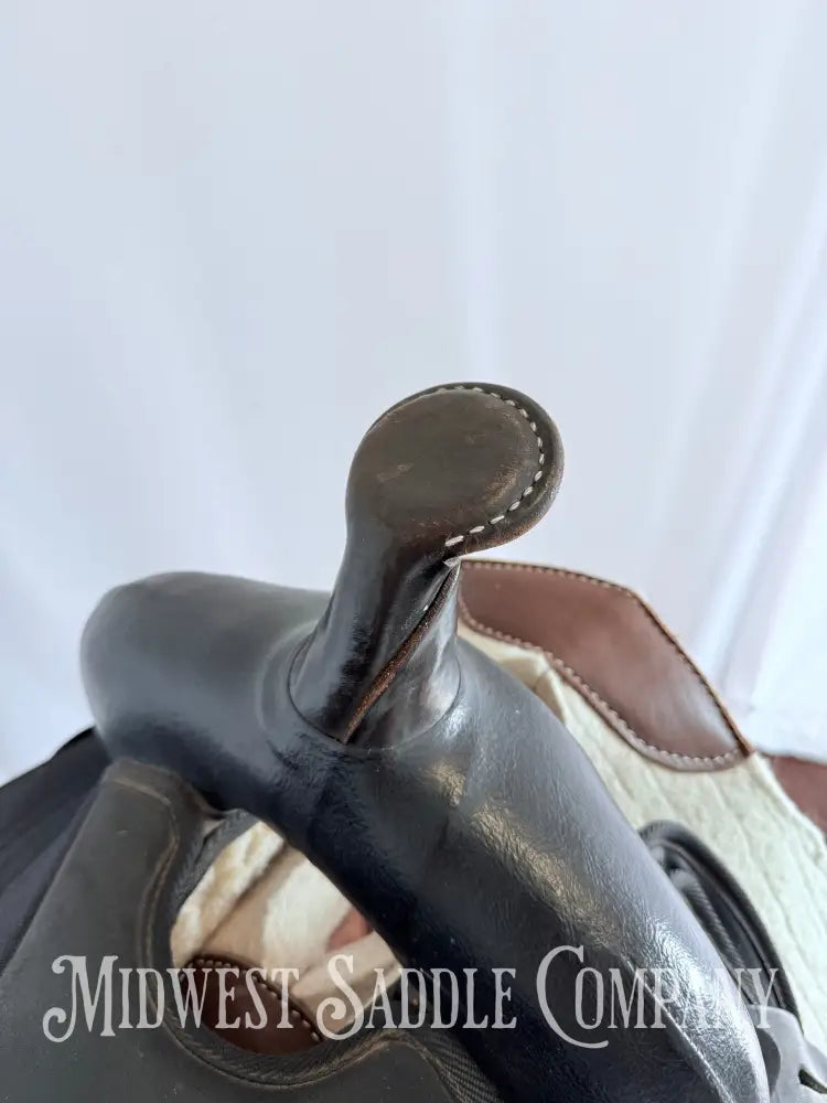 15” Abetta Original Western Synthetic Trail Saddle Lightweight Round Skirt Western Saddle