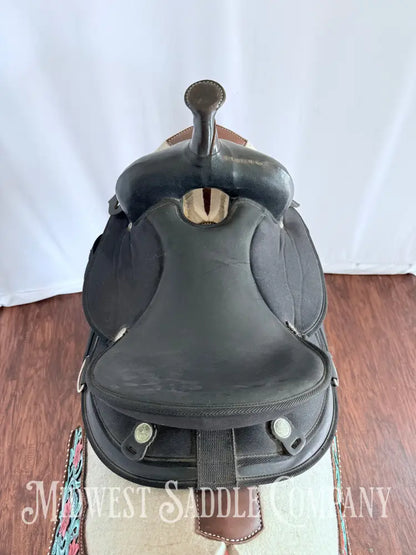 15” Abetta Original Western Synthetic Trail Saddle Lightweight Round Skirt Western Saddle