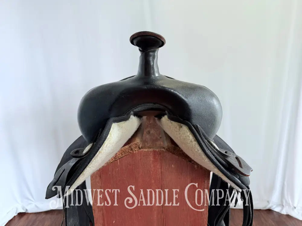 15” Abetta Original Western Synthetic Trail Saddle Lightweight Round Skirt Western Saddle