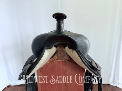 15” Abetta Original Western Synthetic Trail Saddle Lightweight Round Skirt Western Saddle