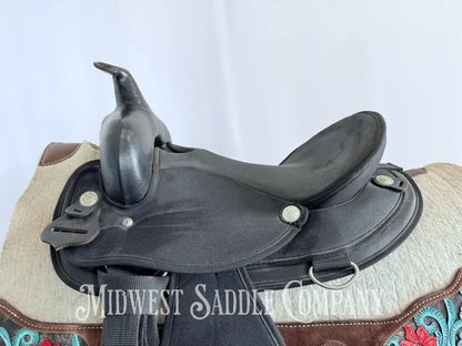 15” Abetta Original Western Synthetic Trail Saddle Lightweight Round Skirt Western Saddle