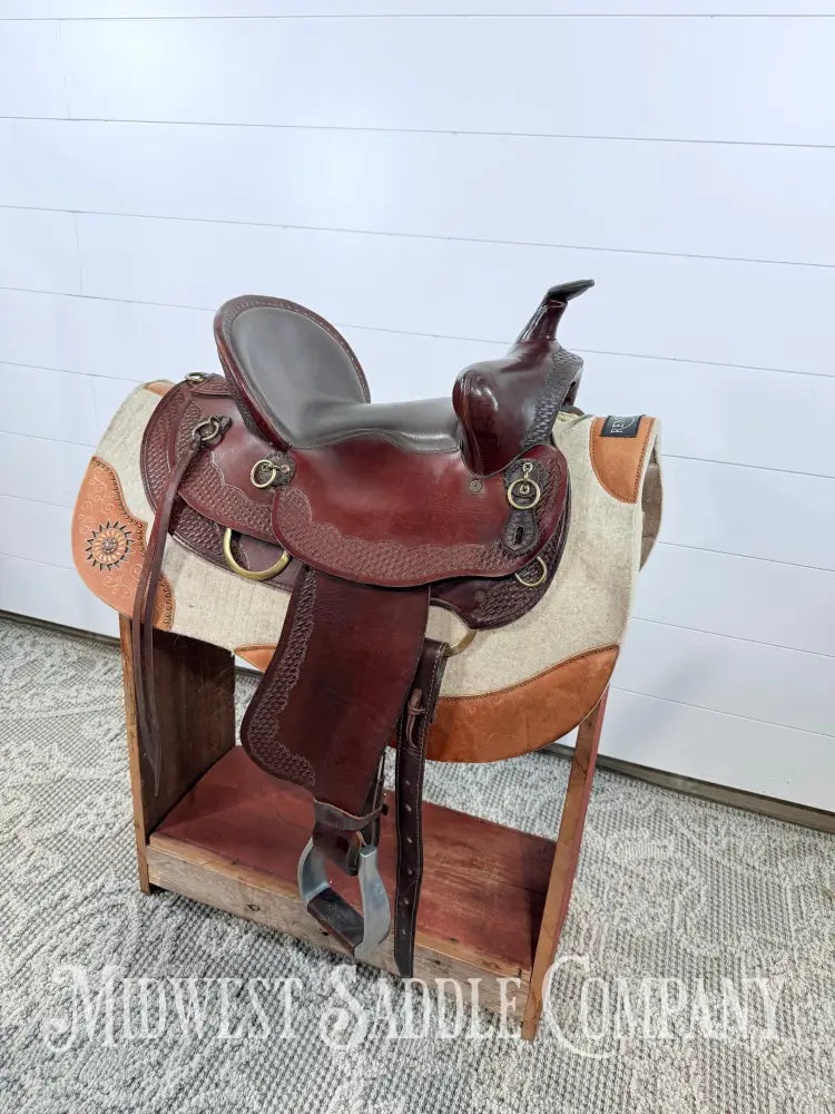 15’’ American Saddlery “The Mule Tamer” Western High Back Trail Saddle - 7” Gullet Western Saddle