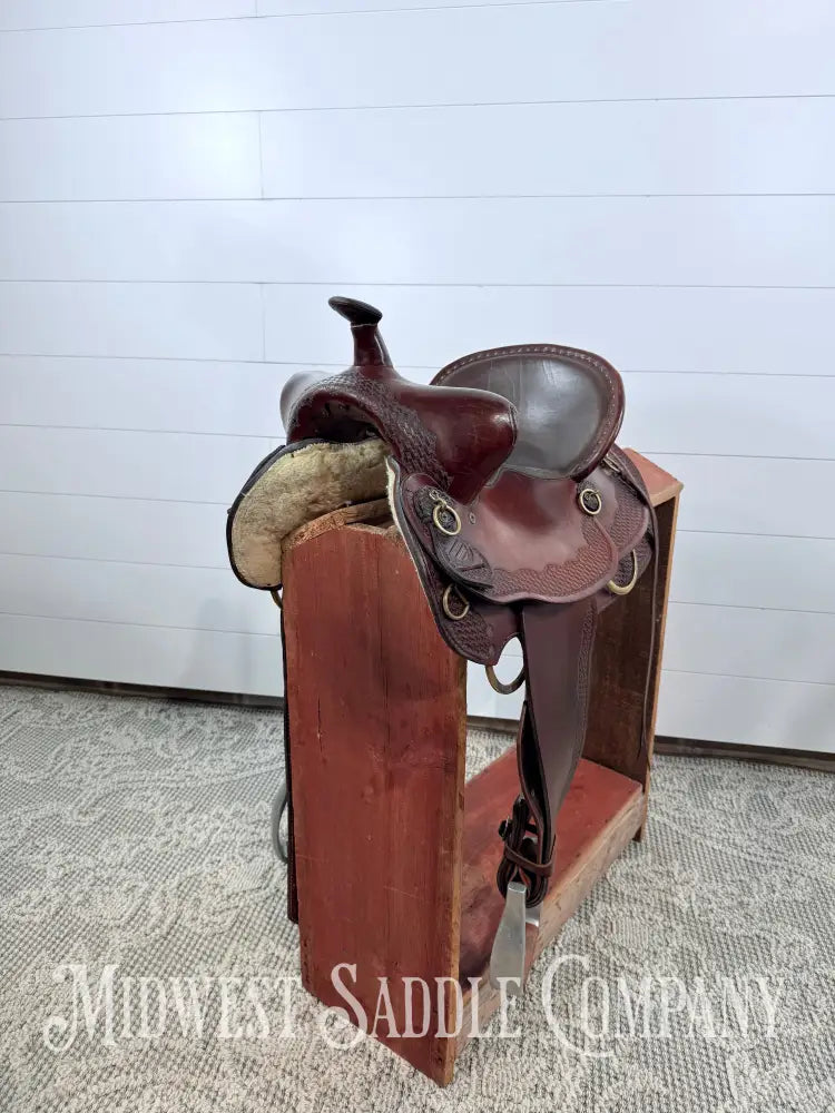 15’’ American Saddlery “The Mule Tamer” Western High Back Trail Saddle - 7” Gullet Western Saddle