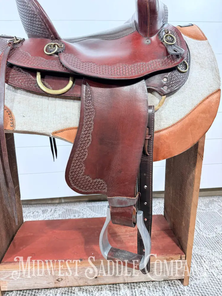 15’’ American Saddlery “The Mule Tamer” Western High Back Trail Saddle - 7” Gullet Western Saddle