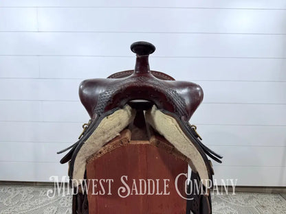 15’’ American Saddlery “The Mule Tamer” Western High Back Trail Saddle - 7” Gullet Western Saddle