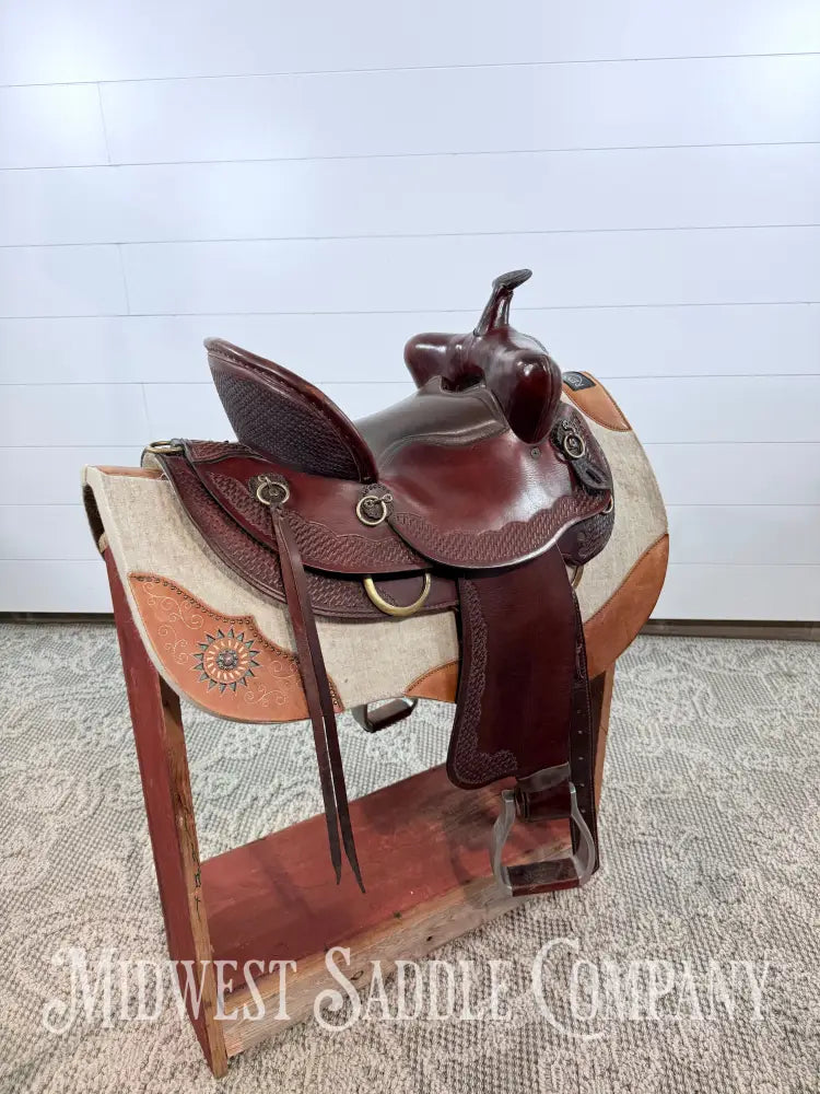 15’’ American Saddlery “The Mule Tamer” Western High Back Trail Saddle - 7” Gullet Western Saddle