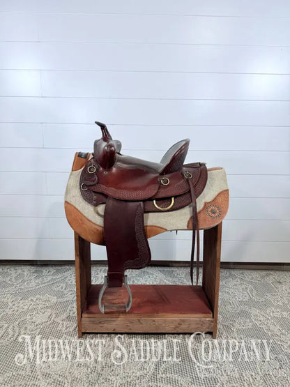 15’’ American Saddlery “The Mule Tamer” Western High Back Trail Saddle - 7” Gullet Western Saddle
