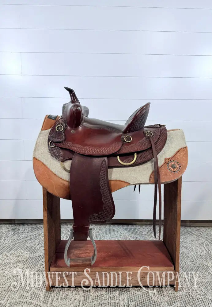 15’’ American Saddlery “The Mule Tamer” Western High Back Trail Saddle - 7” Gullet Western Saddle