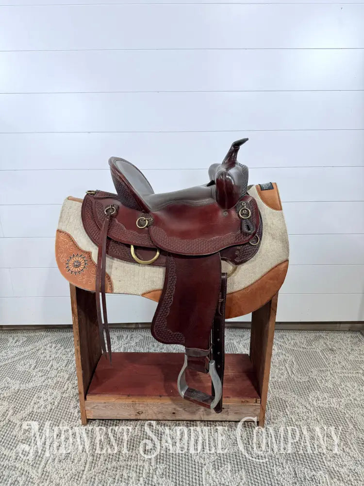 15’’ American Saddlery “The Mule Tamer” Western High Back Trail Saddle - 7” Gullet Western Saddle