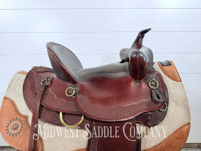 15’’ American Saddlery “The Mule Tamer” Western High Back Trail Saddle - 7” Gullet Western Saddle