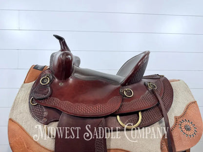 15’’ American Saddlery “The Mule Tamer” Western High Back Trail Saddle - 7” Gullet Western Saddle
