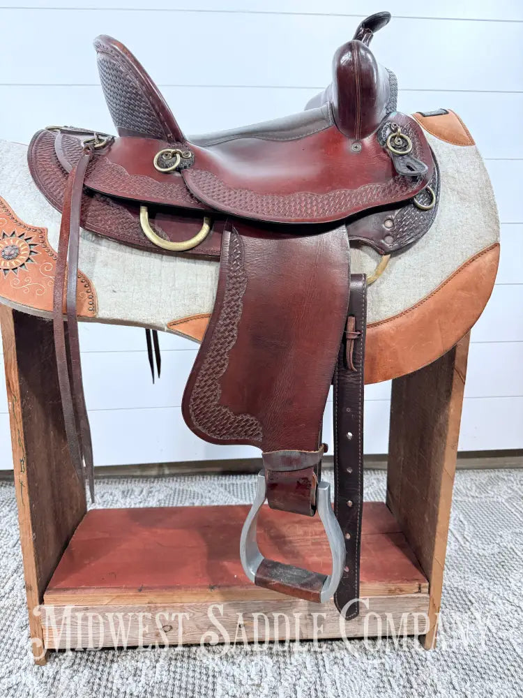 15’’ American Saddlery “The Mule Tamer” Western High Back Trail Saddle - 7” Gullet Western Saddle